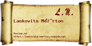 Laskovits Márton névjegykártya